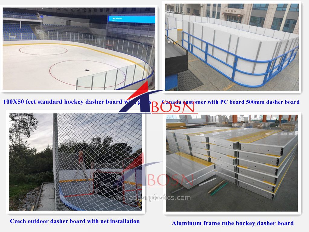 Ice rink dasher board hockey divider rink