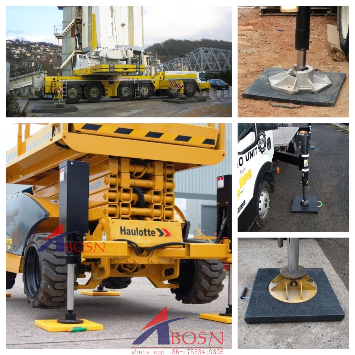 500*500mm Wholesale HDPE Durable Non-slip Square Cranes Concrete Outrigger Pad